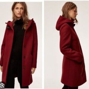 Babaton hooded wool-cashmere coat